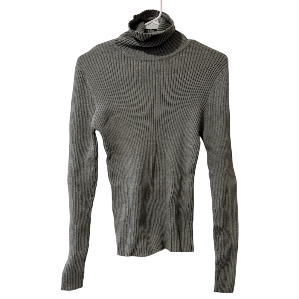 Studio Light Gray Ribbed Sweater Size Large Brand Studio B